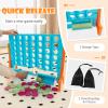 KOTEK 1.6 FT Tall Giant 4 in A Row, Jumbo 4-to-Score Game with Carrying Bag & 42 Coins, Quick Release Slider, Indoor Outdoor Family Board Game for Kids Adults, Freestanding/Wall-Mounted (Orange) view 4