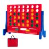 KOTEK 1.6 FT Tall Giant 4 in A Row, Jumbo 4-to-Score Game with Carrying Bag & 42 Coins, Quick Release Slider, Indoor Outdoor Family Board Game for Kids Adults, Freestanding/Wall-Mounted (Blue) view 1
