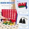 KOTEK 1.6 FT Tall Giant 4 in A Row, Jumbo 4-to-Score Game with Carrying Bag & 42 Coins, Quick Release Slider, Indoor Outdoor Family Board Game for Kids Adults, Freestanding/Wall-Mounted (Blue) view 4