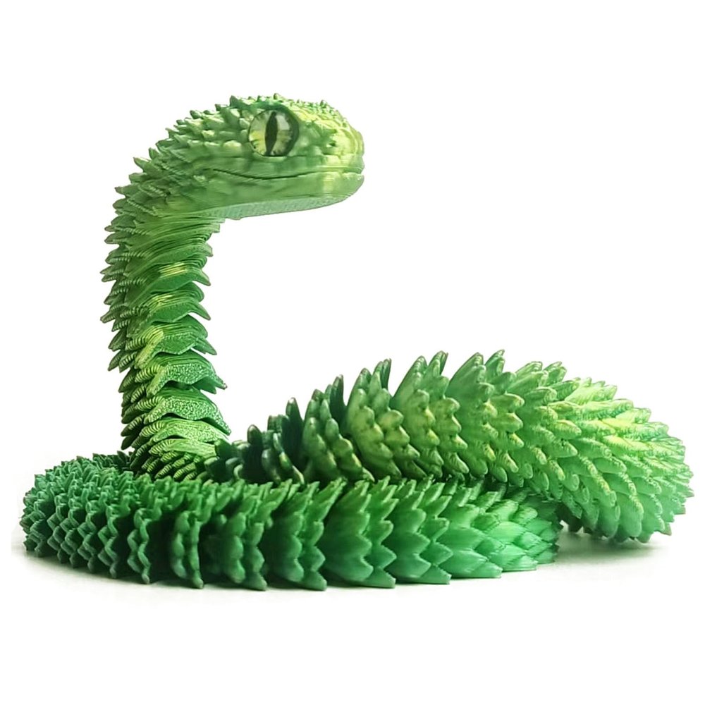 24in 3D Printed Snake Toys, Flexible 3D Printed Animal, Fidget ADHD Snake Toys, Perfect Desk Pet for Animal Collectors, Easter Basket Essentials, Easter Basket Stuffers