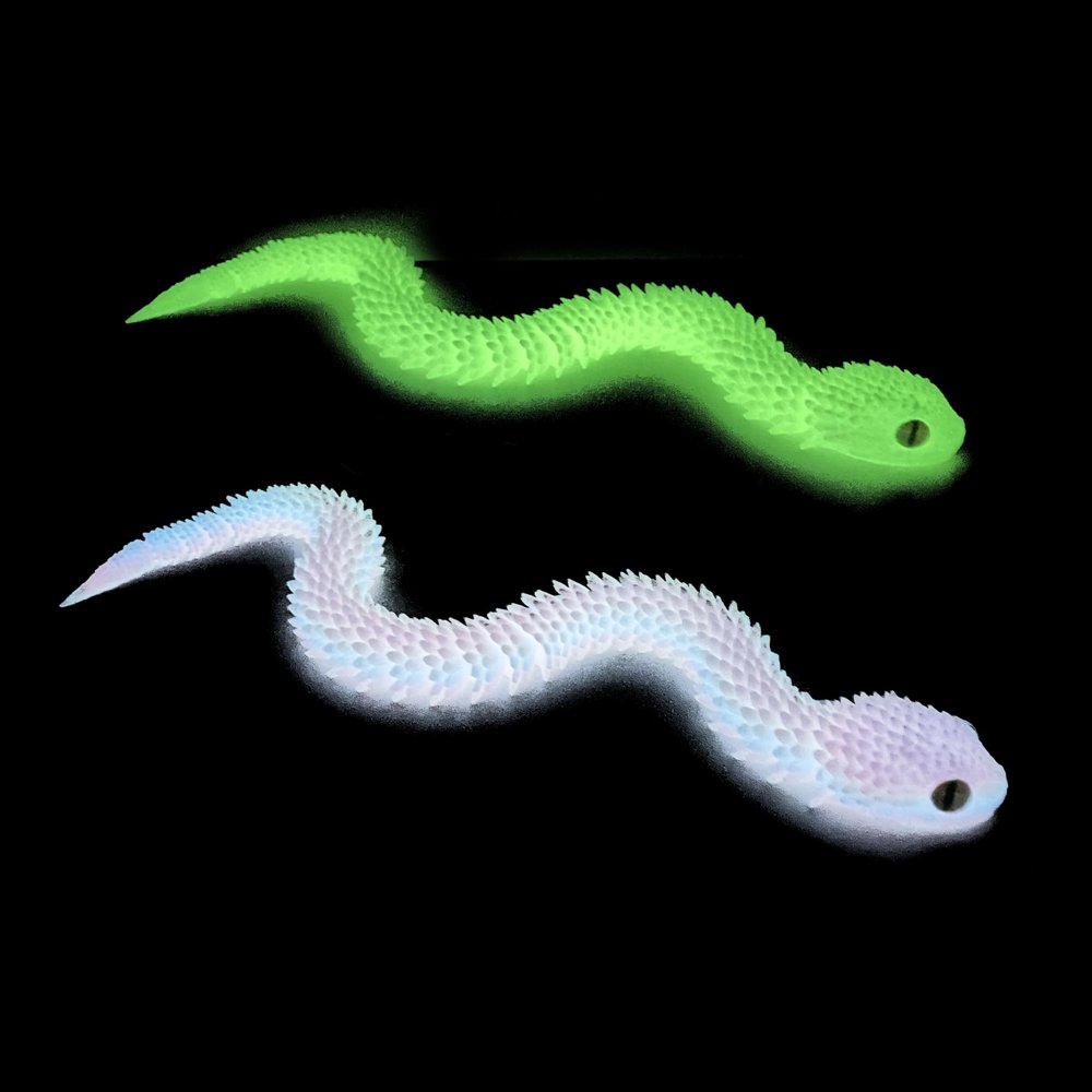 12in 2pcs 3D Printed Snake Toys, Flexible 3D Printed Animal, Fidget ADHD Snake Toys, Perfect Desk Pet for Animal Collectors, Easter Basket Essentials
