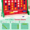 KOTEK 1.6 FT Tall Giant 4 in A Row, Jumbo 4-to-Score Game with Carrying Bag & 42 Coins, Quick Release Slider, Indoor Outdoor Family Board Game for Kids Adults, Freestanding/Wall-Mounted (Green) view 3