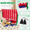 KOTEK 1.6 FT Tall Giant 4 in A Row, Jumbo 4-to-Score Game with Carrying Bag & 42 Coins, Quick Release Slider, Indoor Outdoor Family Board Game for Kids Adults, Freestanding/Wall-Mounted (Green) view 4
