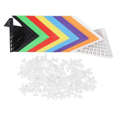 Aqur2020 48 Pcs Hyperbolic Building Blocks,Educational Kids STEM Toys Logic Building Tiles,Interlocking Discs Sets for Boys Girls
