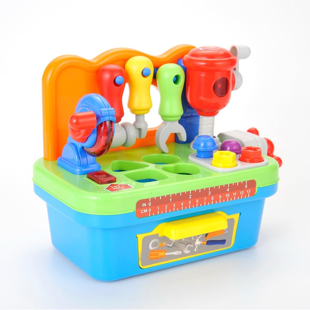 Dusky Shark Multifunctional Musical Learning Workbench for Kids Interactive Toy with 7 Tools, Sounds, Lights & Educational Games