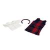 14.5 inch Doll Outfit-School Plaid Jumper include Blouse and Matching Headband/Add on Option: Sock and Shoe (Doll is not included) (Jumper Only, Plaid 94) view 1