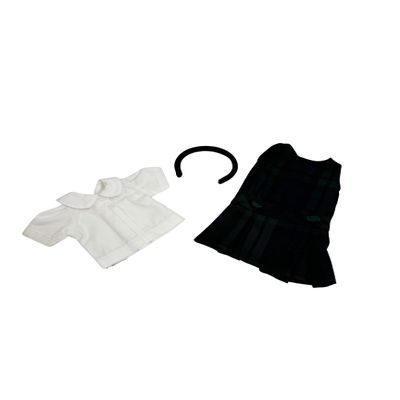 14.5 inch Doll Outfit-School Plaid Jumper include Blouse and Matching Headband/Add on Option: Sock and Shoe (Doll is not included) (Jumper Only, Plaid 79)