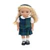 14.5 inch Doll Outfit-School Plaid Jumper include Blouse and Matching Headband/Add on Option: Sock and Shoe (Doll is not included) (Jumper,White Sock,Matte Shoe, Plaid 96) view 1