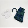 14.5 inch Doll Outfit-School Plaid Jumper include Blouse and Matching Headband/Add on Option: Sock and Shoe (Doll is not included) (Jumper,White Sock,Matte Shoe, Plaid 96) view 2