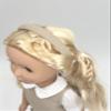 14.5 inch Doll Outfit-School Plaid Jumper include Blouse and Matching Headband/Add on Option: Sock and Shoe (Doll is not included) (Jumper,White Sock,Shiny Shoe, Khaki) view 3