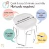 MEKA Large 38"x38" Tuff Tray Set White, Activity Sensory Tray Plus Stand Children, Outdoor Play Sand and Water Table for Toddlers and Kids, Toy Boys Girls view 2