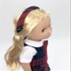 14.5 inch Doll Outfit-School Plaid Jumper include Blouse and Matching Headband/Add on Option: Sock and Shoe (Doll is not included) (Jumper,White Sock,Matte Shoe, Plaid 94) view 4