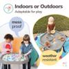 MEKA Small 28"x28" Tuff Tray Set Green, Activity Sensory Tray Plus Stand Children, Outdoor Play Sand and Water Table for Toddlers and Kids, Toy Boys Girls view 3