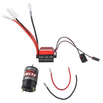 550 Brushed Motor with 360A ESC to 1 10 RC Car 12t, providing simple calibration and high performance control (29T)
