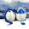 2pcs 3D Printed Dragons, Articulated Blue and White Cherry Blossom Dragons with Dragon Eggs, Home Office Desk Decor Fidget ADHD Autism Dragon Toys IHWD072-IHWD073 view 2