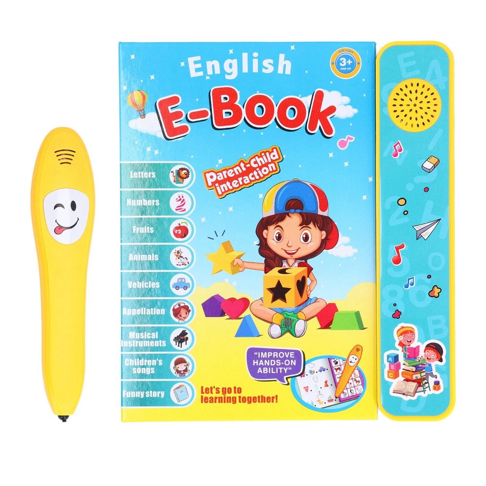 Electronic Learning Talking Book Interactive Children Sound Book for Vocabulary Speech Learning Engagement Kids English