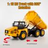 Ssccgym 16.5 Inch Remote Control Dump Truck 11-Channels 1/16 Scale 6.6LBS Load Capacity RC Heavy Duty Semi Alloy Construction Vehicles Toy for Boys Kids 8y+ 12y+ (6-Wheels) view 3