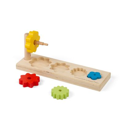 Bigjigs Toys Flower Sorter - Wooden Sorting and Stacking Toy, Educational and Eco-Friendly, Early Learning Activity Montessori Gifts for Babies Toddlers, Made