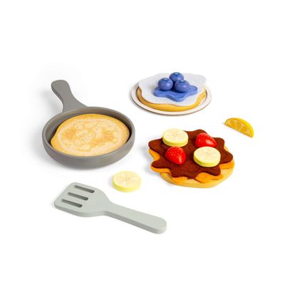 BigJigs Wooden Pancake Toy Set - Fantasy Breakfast Play Set