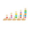 Bigjigs Toys Rainbow Family Wooden Montessori Stacking Toy, Educational Activity for Early Learning, Eco-Friendly Gifts for Babies and Toddlers, Ages 12 Months, Pack of 25 view 4