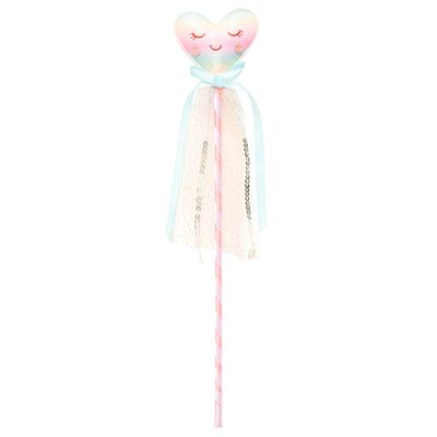 Stephen Joseph, Dress-Up Wand for Children's Party and Play Time, Dress-up Wands for Princess or Fairy Costume, Rainbow Glitter Heart