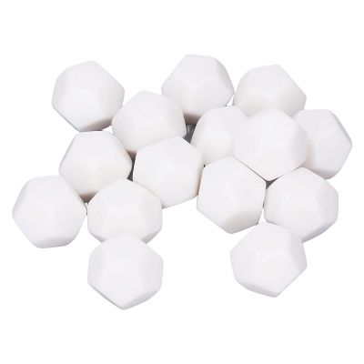 12 Sided White Dice, Plastic Teaching Dice Cubes, 30Pcs Polyhedral Dice Kit for Board Games, DIY Projects, Math Counting, Party Fun, Educational Activities, Home Decor