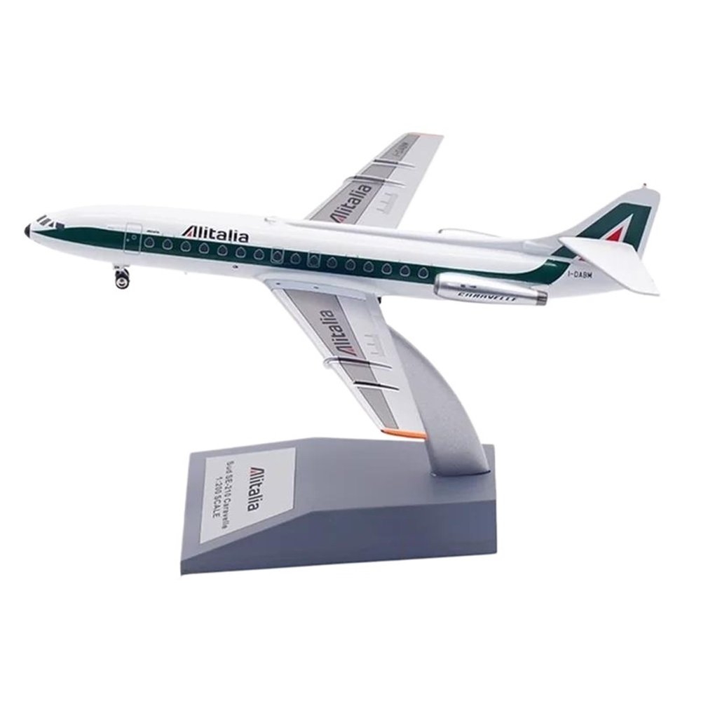 Replica Aircraft Models Scale Finished Model Aircraft 1:200 for France Air SE-210 I-DABM Diecast Airplanes Simulation Collection Miniature Airplane Model