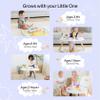 Move2Play 4-in-1 Baby Activity Center | Montessori-Inspired Design | 8 Interactive Toys | Tummy Time, Exersaucer & Toddler Table | Shower Gift | Essential | Must Have for 3, 6, 12 Month Old (Sun) view 4