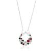 Holiday Wreath Colored Crystal Pendant view 1