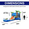 HeroKiddo Ocean Shark Commercial Grade Premium Bounce House Water Slide Combo for Kids and Adults (No Blower, No Pool) view 2