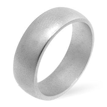 Matte Silver Wedding Band Size 7