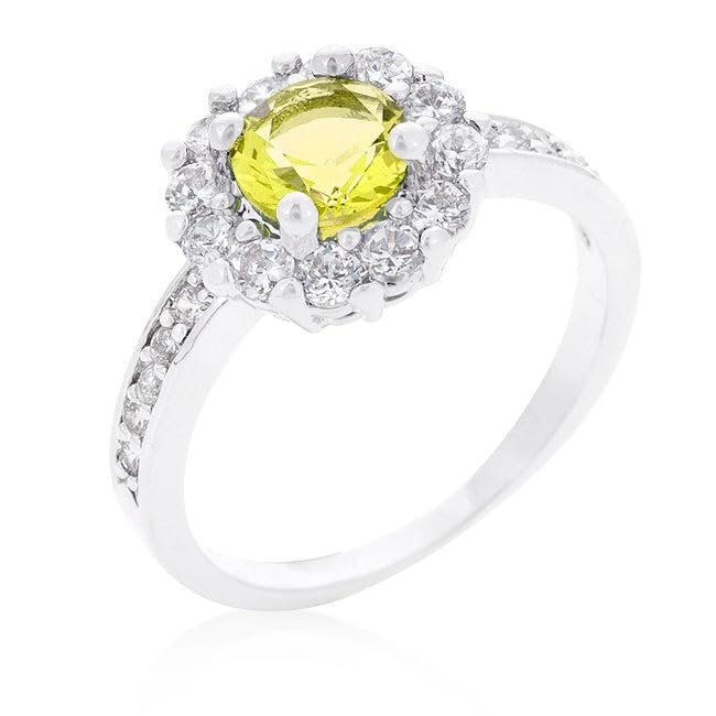 Birthstone Engagement Ring in Yellow Size 6