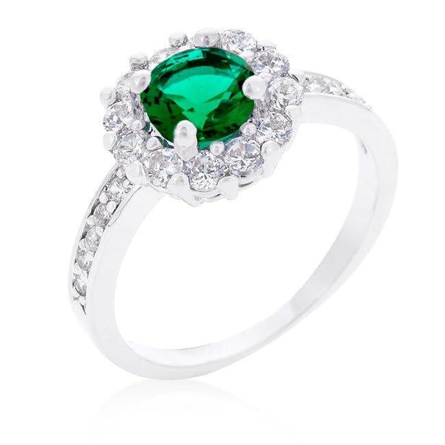 Birthstone Engagement Ring in Green Size 8