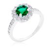 Birthstone Engagement Ring in Green Size 8 view 1