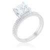 Princess Solitaire Wedding Set Ring Size 10 view 1