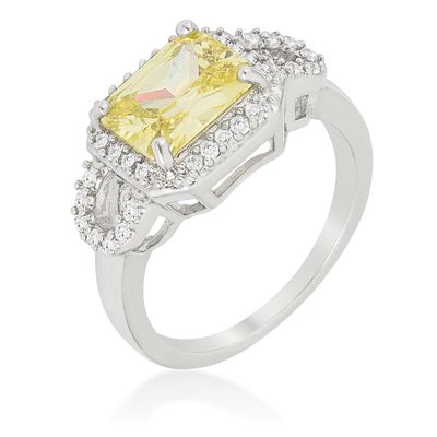 Radiant Cut Halo Ring Size 8