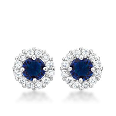 Bridal Earrings in Blue