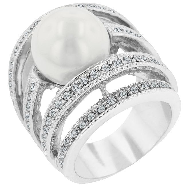 Right-Hand Pearl Ring Size 6