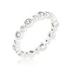 Alternating Bezel Linked Cubic Zirconia Eternity Band Size 10 view 1