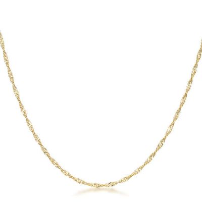 16 Inch Gold Twisted Fashion Chain