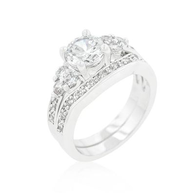 Triple Stone Engagement Set Size 7