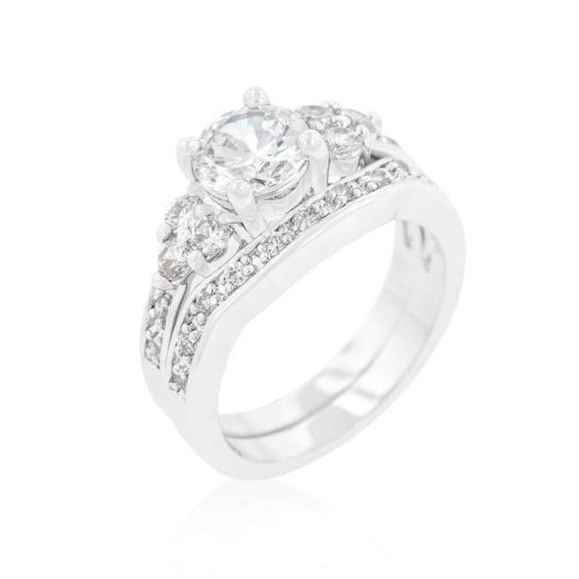 Triple Stone Engagement Set Size 7