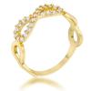 0.35ct CZ 18k Plated Gold Infinity Ring Size 5 view 1