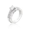 Princess Cut Filigree Bridal Ring Set Size 8 view 1