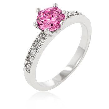 Petite Pink Engagement Ring Size 6