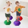 Balancing Stones - Outdoor Balance Stones, Stepping Stones Set, Stackable Stepping Stones | Stackable Lightweight Stepping Stones with Anti-Slip Rubber Backing, Playroom Balance Stones for Kids view 2