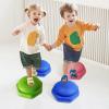 Balancing Stones - Outdoor Balance Stones, Stepping Stones Set, Stackable Stepping Stones | Stackable Lightweight Stepping Stones with Anti-Slip Rubber Backing, Playroom Balance Stones for Kids view 2