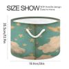 SEHANY Cute Baby Angel Large Round Storage Basket with Rope Handle, Canvas Laundry Hamper for Blankets Storage, Nursery Kids Storage Basket for Bedroom Bathroom Nursery Decor view 2
