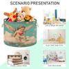 SEHANY Cute Baby Angel Large Round Storage Basket with Rope Handle, Canvas Laundry Hamper for Blankets Storage, Nursery Kids Storage Basket for Bedroom Bathroom Nursery Decor view 4