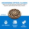 Artoya Optical Illusion Fidget Mini Fidget Spinner for Adults and Kids, Finger Fidgets and Antistress Toy, Hand Fidgets for Adults, Figette Spinners for Focus, Stress Relief, and Fun Anywhere view 4